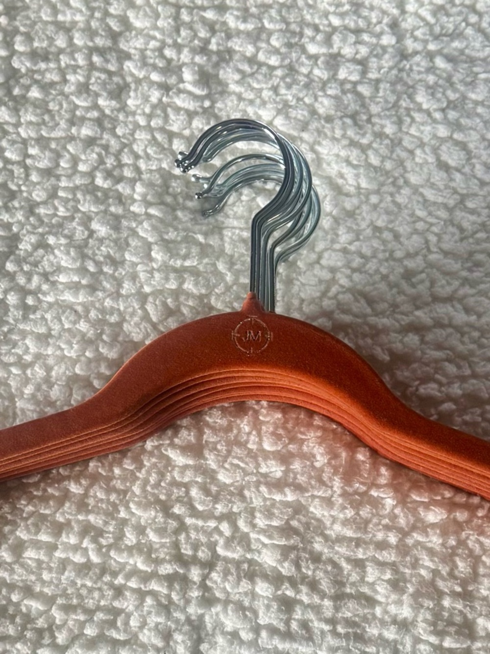 Huggable Hangers Joy
Mangano Shirt Hanger, Rust Orange Velvet Flocking, Cnt #10 - Picture 2 of 4